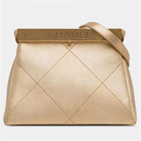 glazed calfskin chanel|Chanel calfskin kiss lock bag.